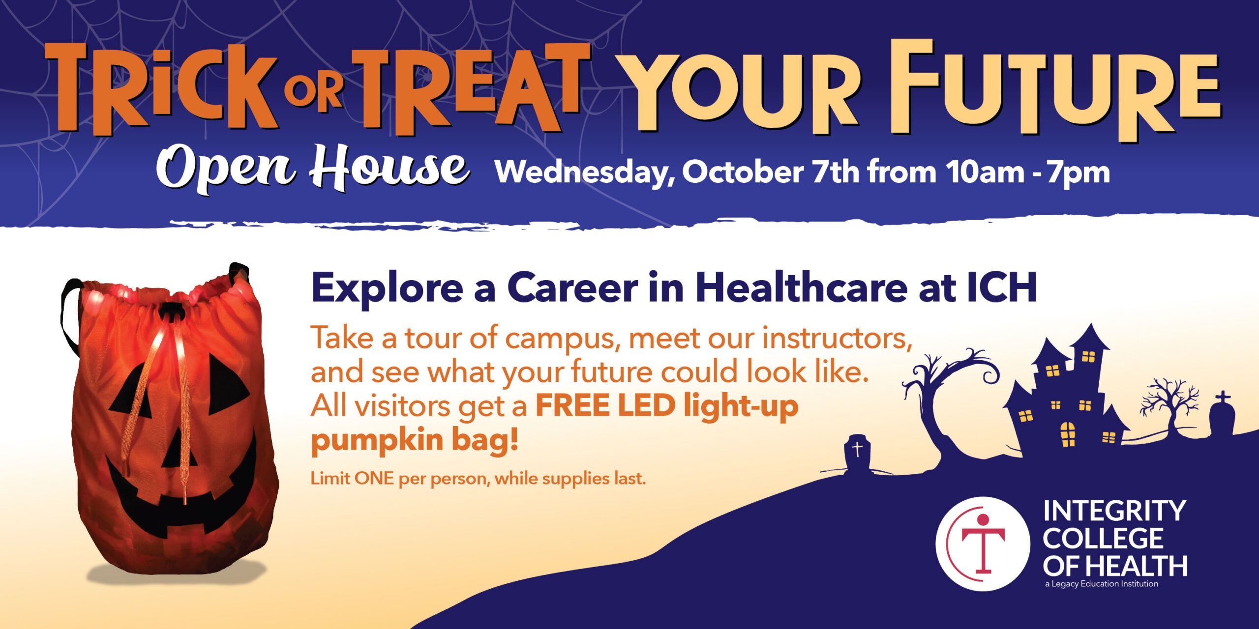 trick or treat your future open house